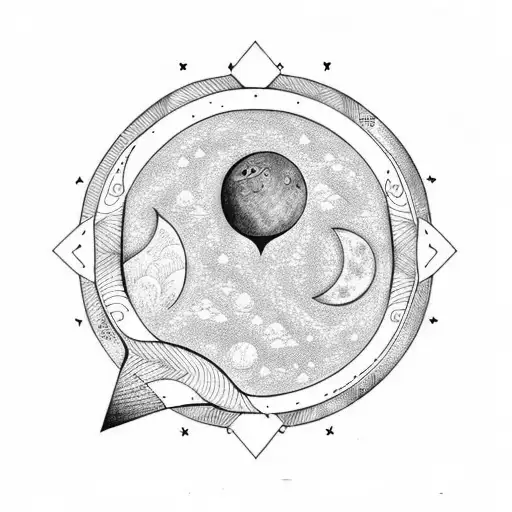 Crescent Moon With Heart