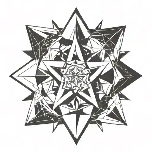 Nine-pointed Star With A T In The Middle