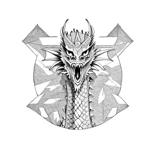 Dragon Around Arm Ending On Chest