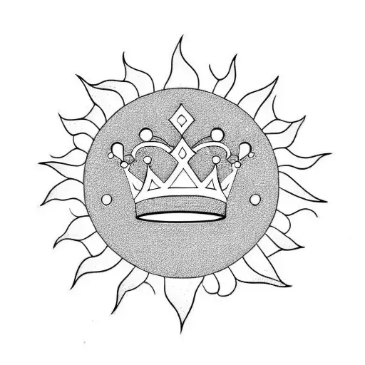The Combination Of A Crown With A Sun
