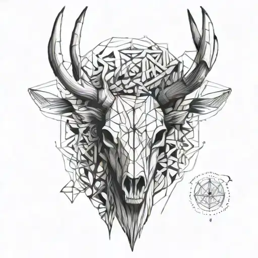 Stag Skull Wearing