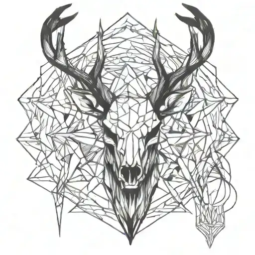 Stag Skull Face