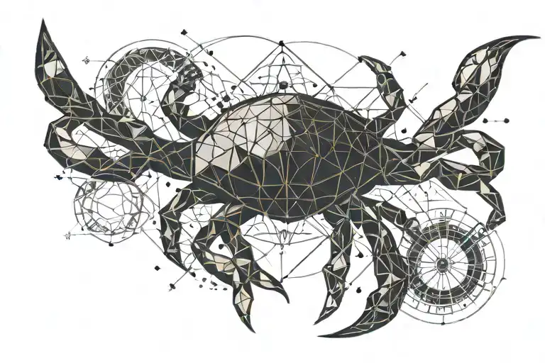 Cancer Zodiac With Star Constellation