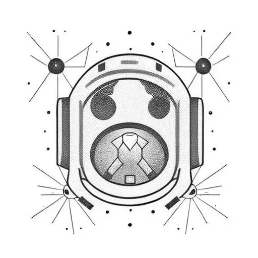 Minimalist Astronaut Icon