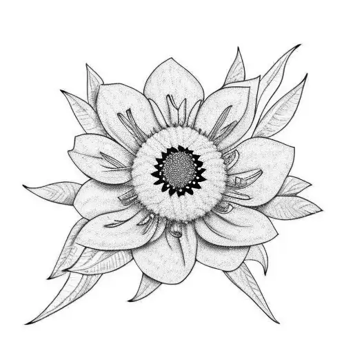 Edelweiss Flower With Stem And 1968