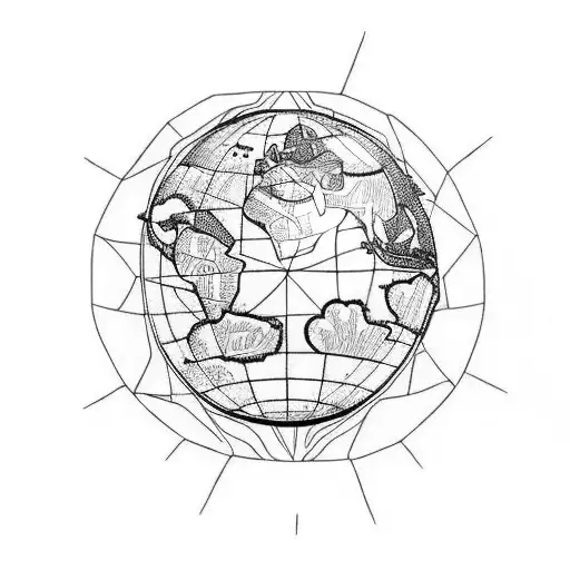 A Globe With A Deep Rooted Tree Inside It