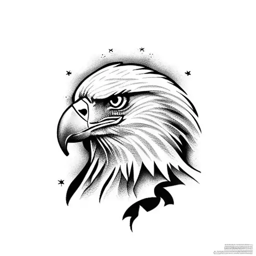 Eagle From Chest To Shoulder