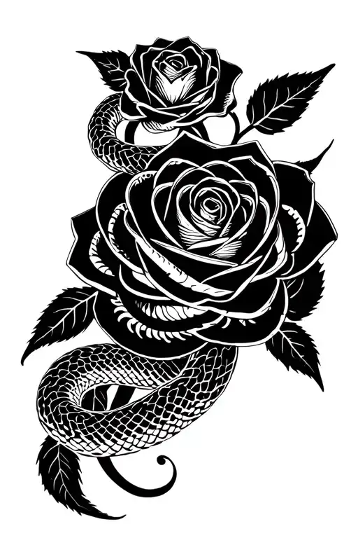Rose And Snake