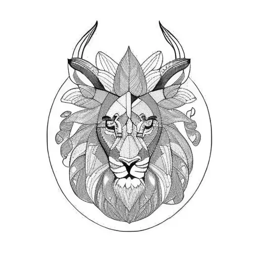 Springbok With Lion And Proteas