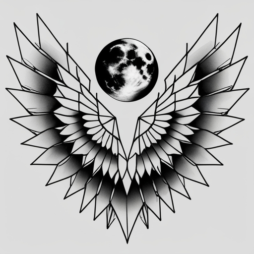 Silver Moon’s Wings Tattoo idea