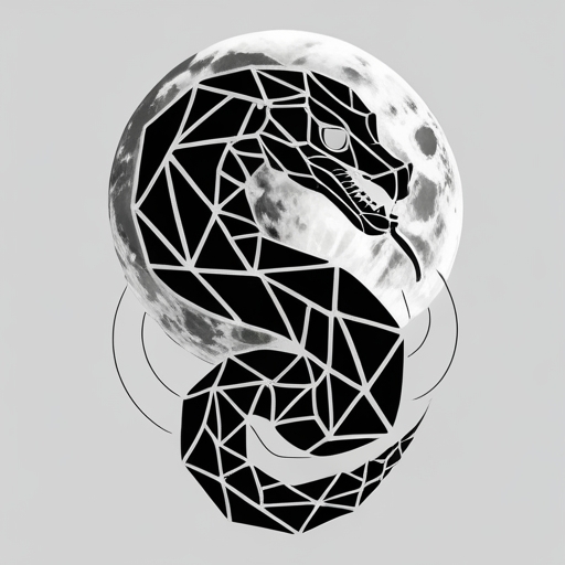 Moonlit Serpent Tattoo idea