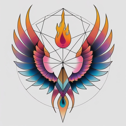 Moon’s Wings of Eternal Flame Tattoo idea