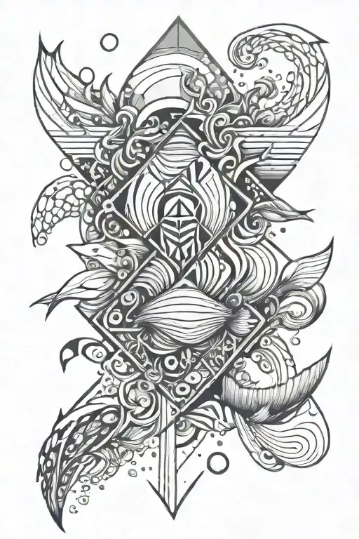 Ocean Themed Sleeve Soft