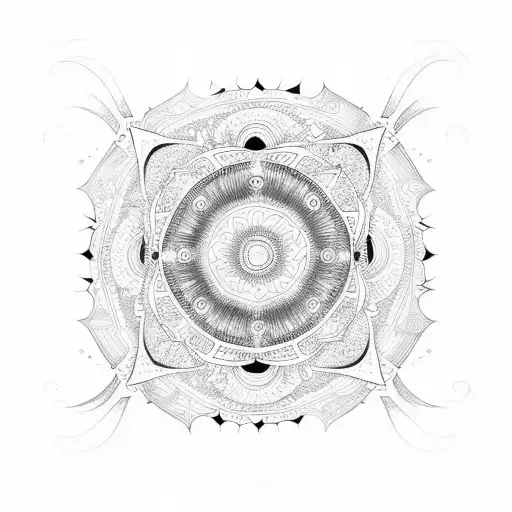 Moon And Ocean Detailed Mandala