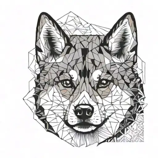 Black And Tan Shiba Inu Dog Front Face