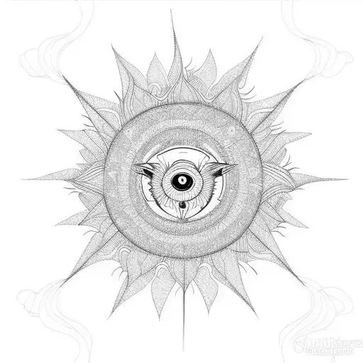 Crane On The Background Of The Sun