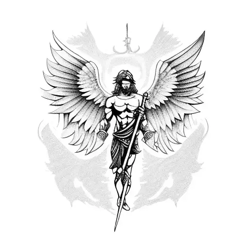 Man Angel With A Sword