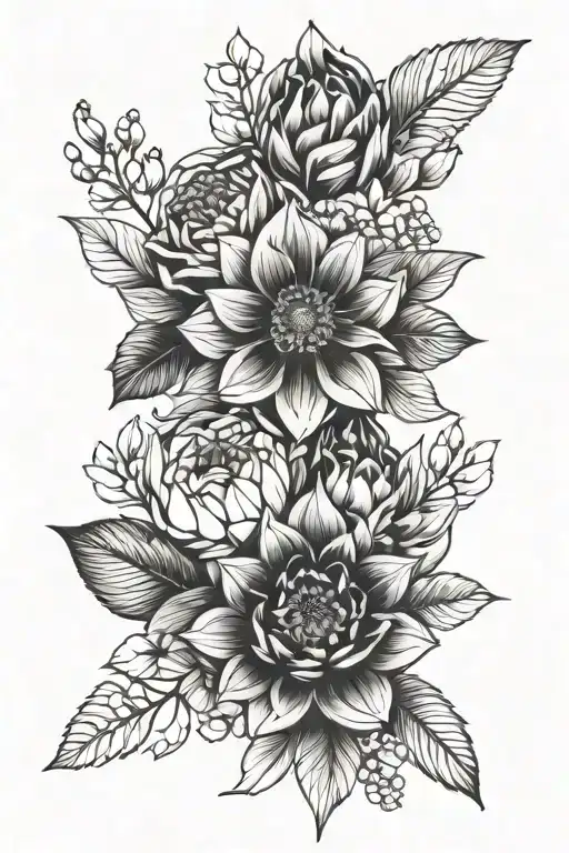 Bouquet Of Birth Month Flowers