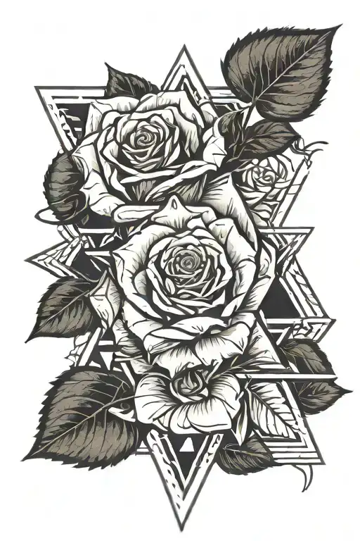 Rose And Triangle Shape