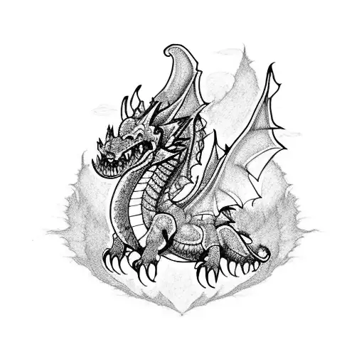 A Darkness Dragon Who Eat Horse