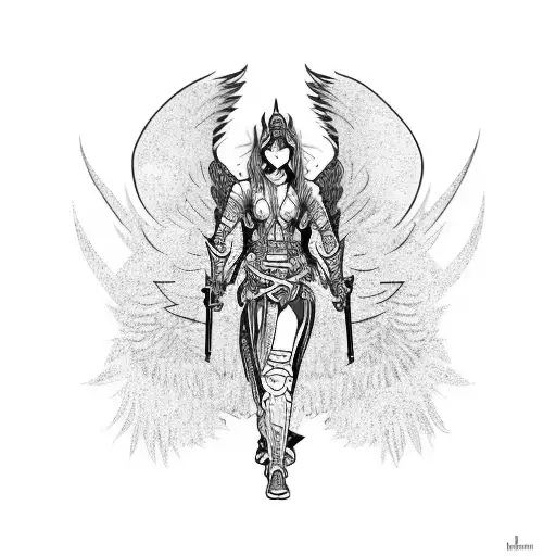 Fallen Angel One Knew Holding A Sword