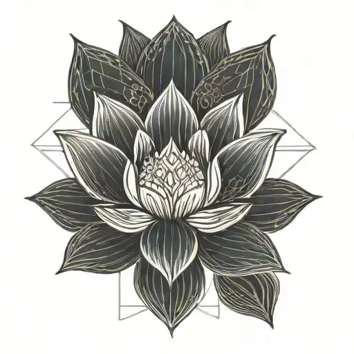 Minimalist Lotus Flower