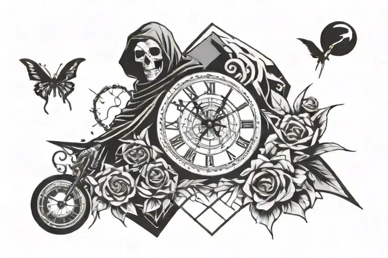 Reaper With Clock Melting