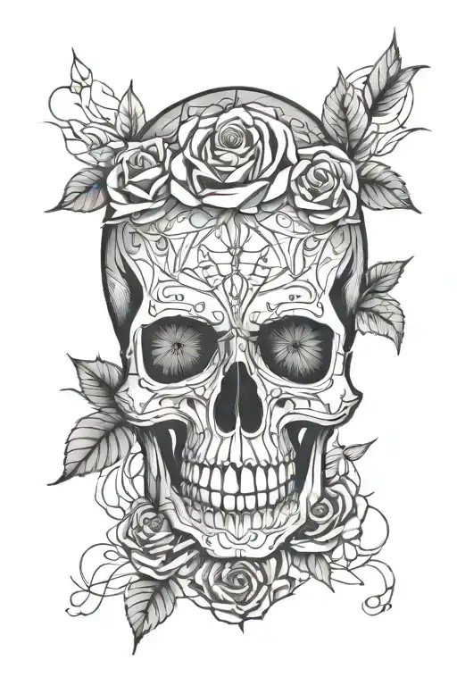 Skull And Roses