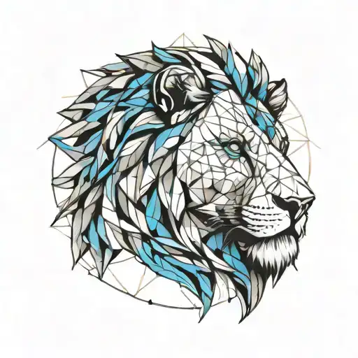 Lion With Blue Eyes