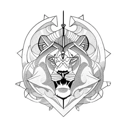 Combine A Lion And Swordfish For A Shoulder Arm And Small Chest