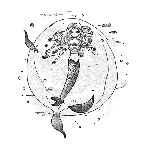 Mermaid Jumps Out Of Space Into The Sea