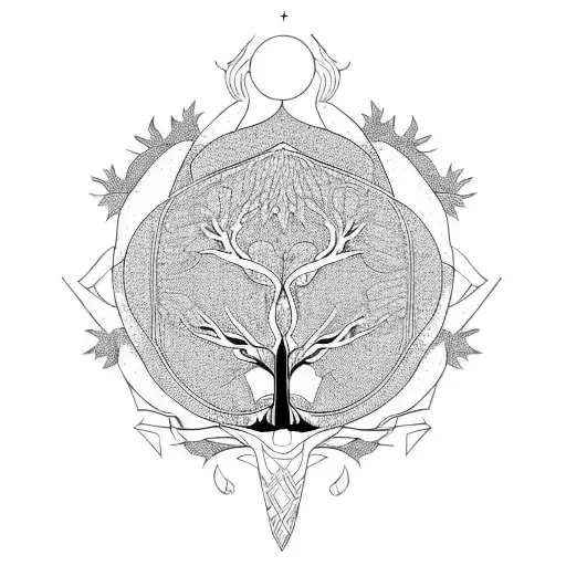 Tree Of Life And Serpennt