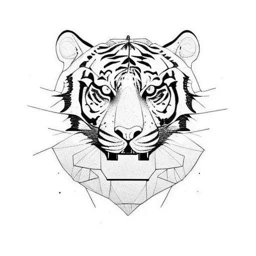 Tiger Growl Aggressive Defending Powerful Pain Fear