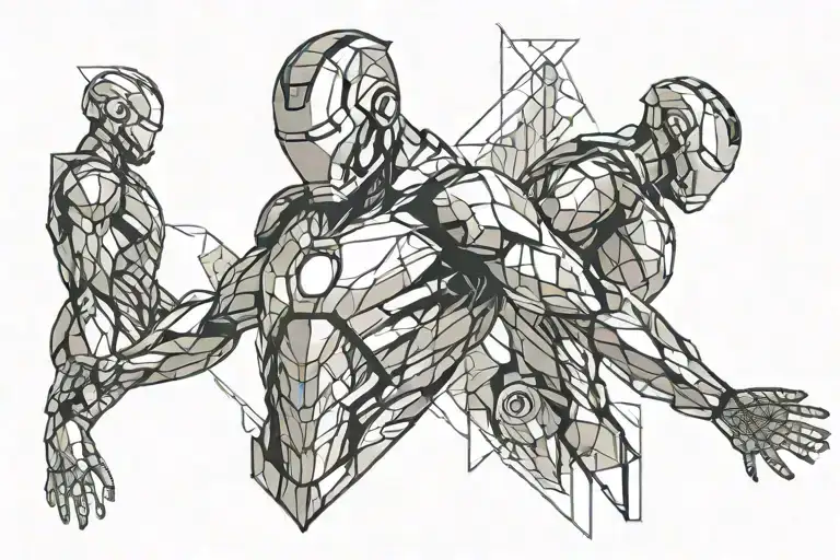 Ironman Triathlon Logo In De Shape Of Pilars Crumbling Slightly