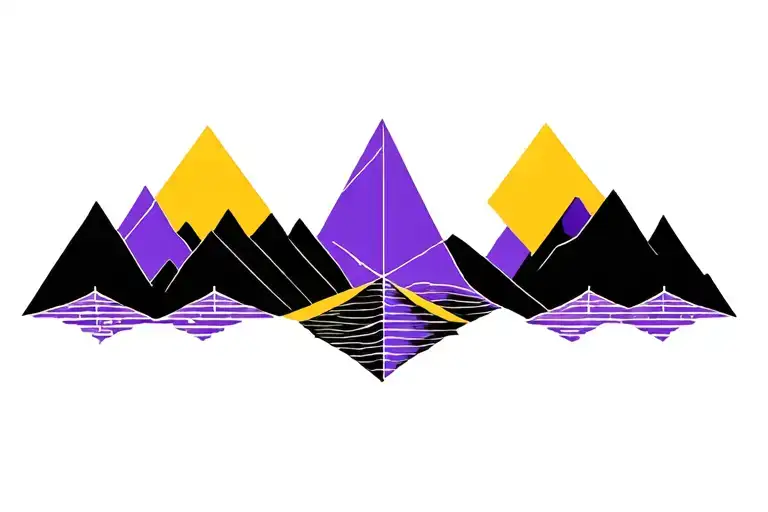 Forest And Mountains Turning Purple And Yellow