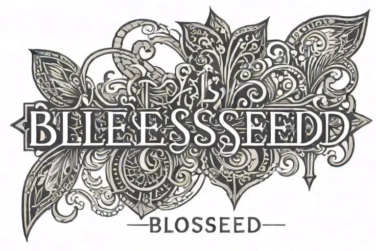 Wrist Cover Up For Word Blessed Written