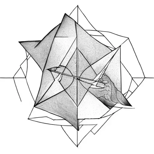 Two Triangles Connected With An Arrow