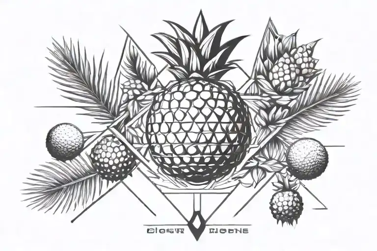 Golf Shot With Pinapple