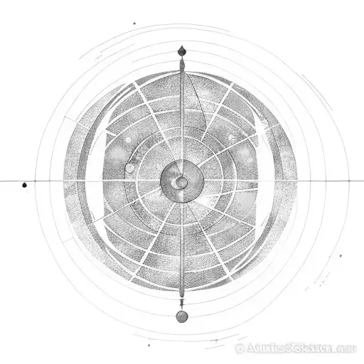 Straight Line Solar System Diagram