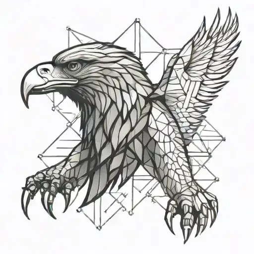 Combine Elements Of An Eagle And Bear To Create A Unique Mythical Creature Tattoo Design