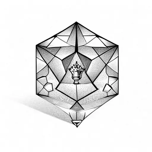 Diamond Shape With King Chess Piece
