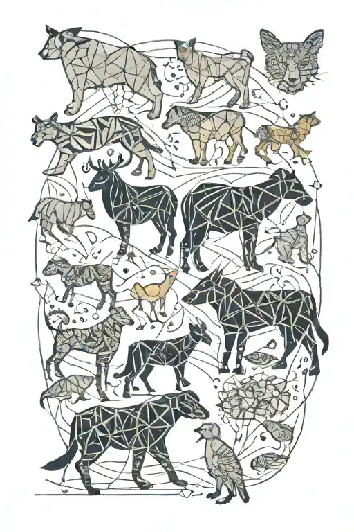 Family Animal Silhouettes