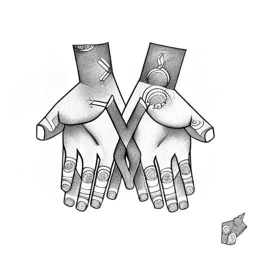 Two Male Hands Intertwined