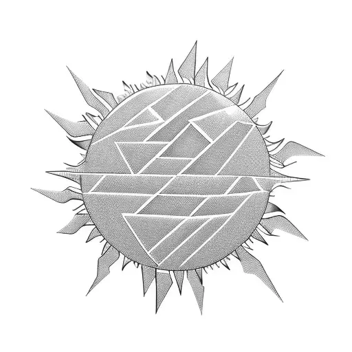 3D Sun Orb With Spikes Around It
