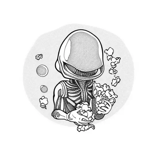 Alien Eat Popcorn