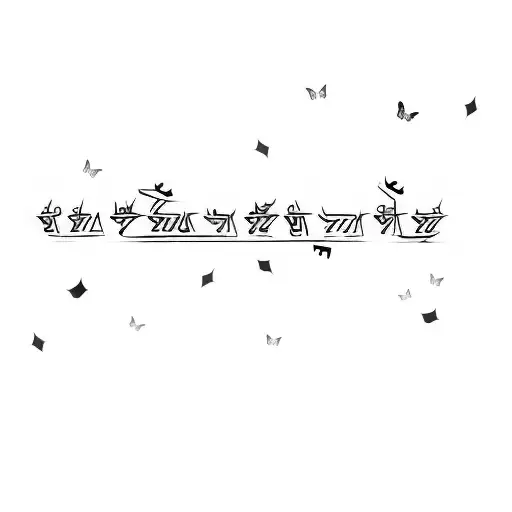 A Hebrew Text On A Black Background With Butterflies Around It