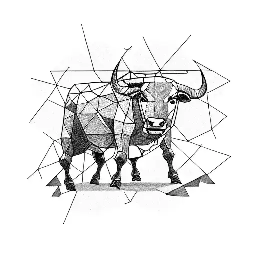 Attacking Bull In Chains