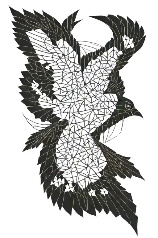 Bird Behind The Ear Flying Into The Sunset