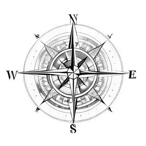 A Compass With Coordinates Of All The Places You've Traveled To