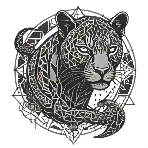 Scorpio Zodiac Sign Panther Surrounded